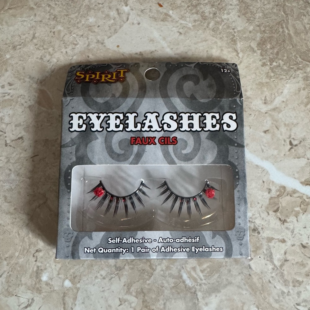 Spirit Rose False Eyelashes False Lashes with Red Crystals & Roses NEW IN BOX